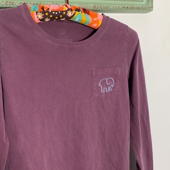 Ivory Ella Stary Night elephant Long sleeve T-shirt purple women’s small - Picture 3 of 5